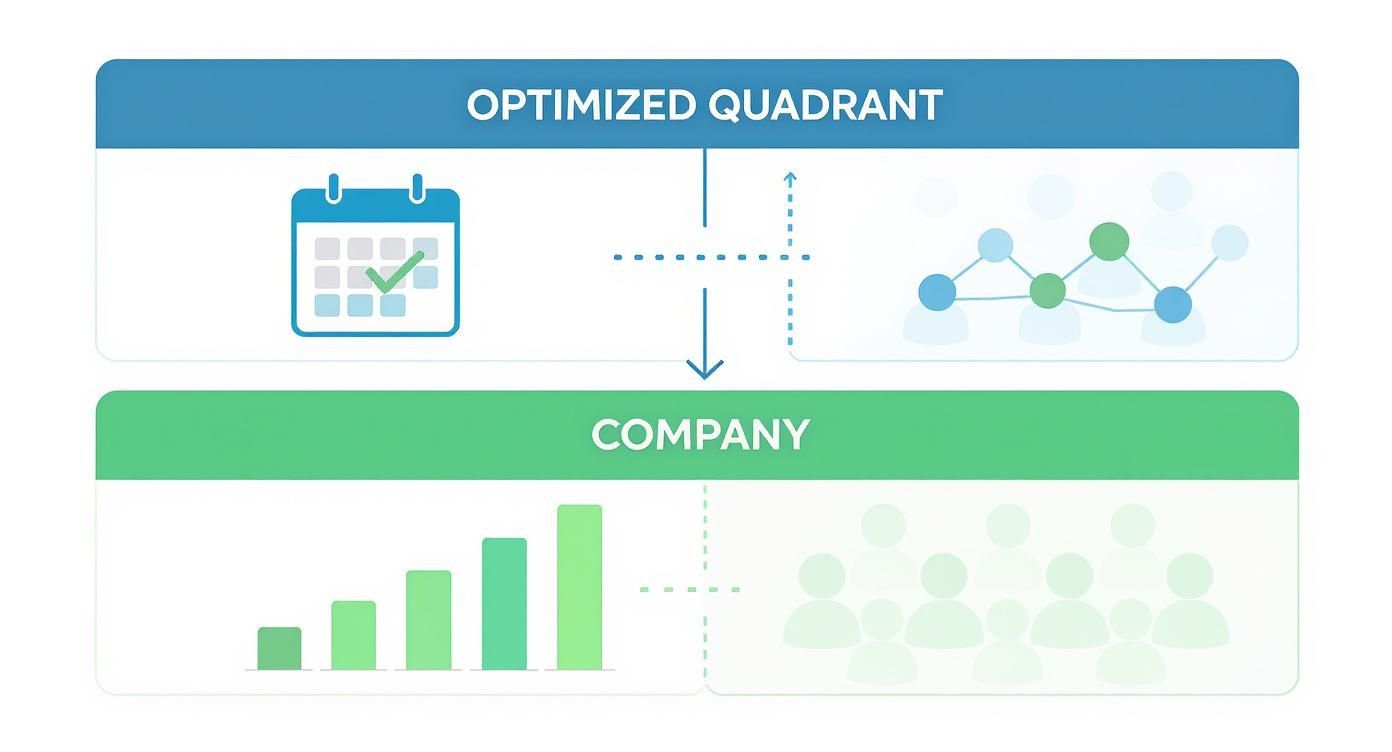 Infographic about cuadrantes de trabajo