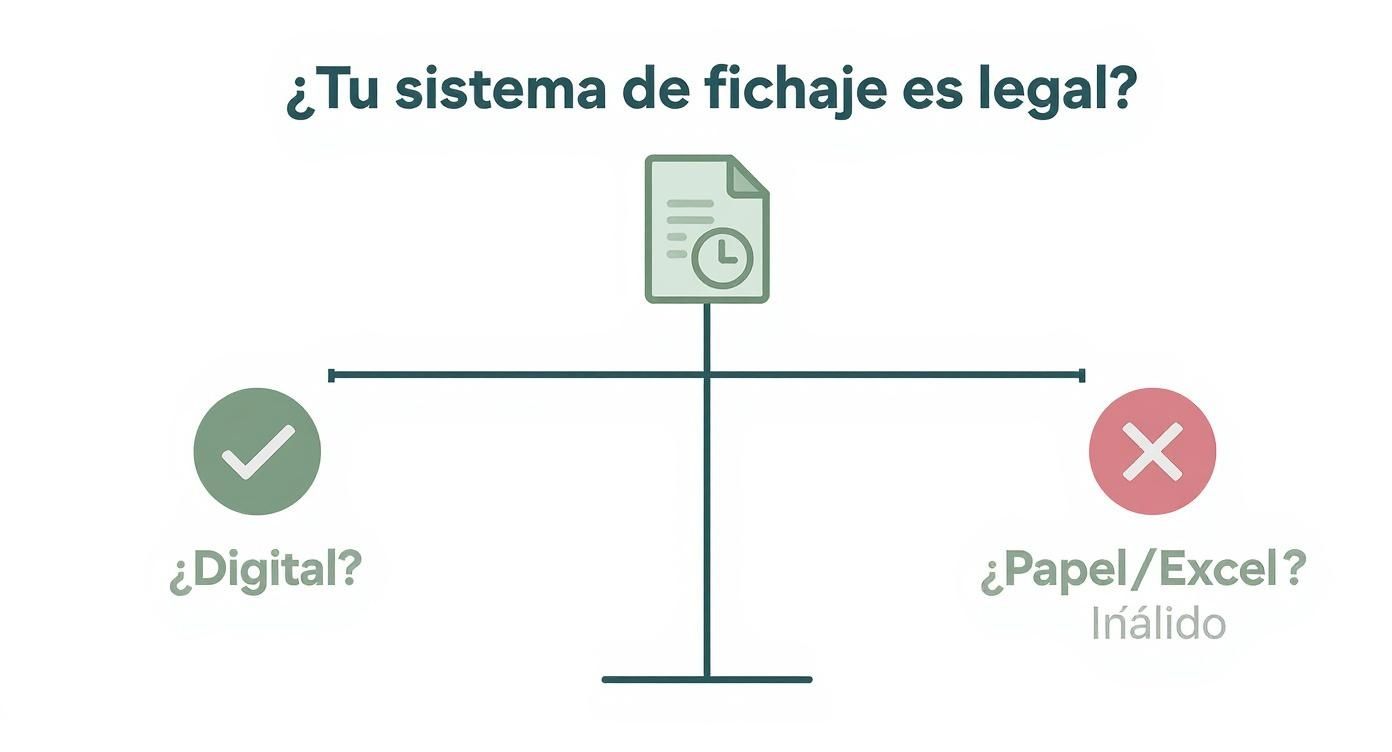 Infographic about fichar en el trabajo