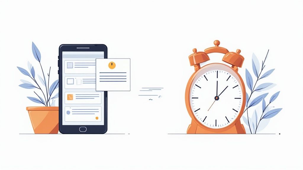 Un empleado fichando en una tablet con un software de gestión de personal