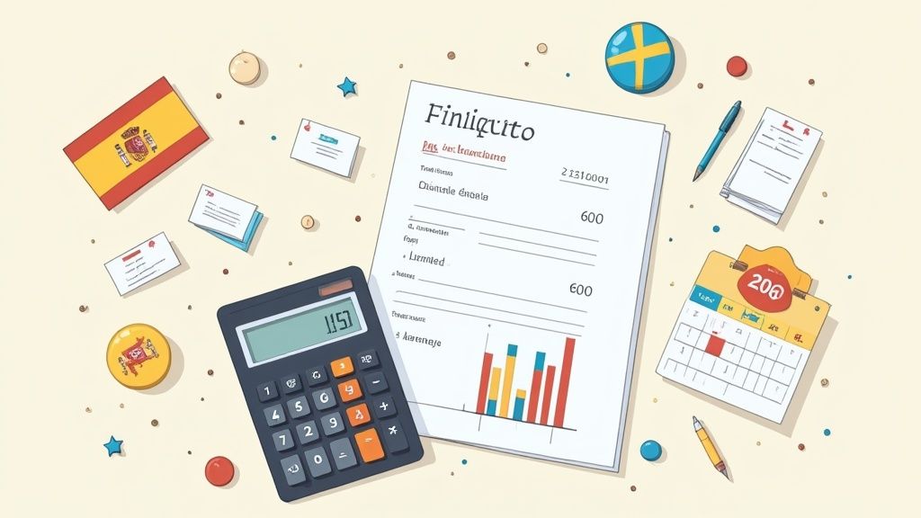 Cómo se calcula un finiquito: guía práctica en España