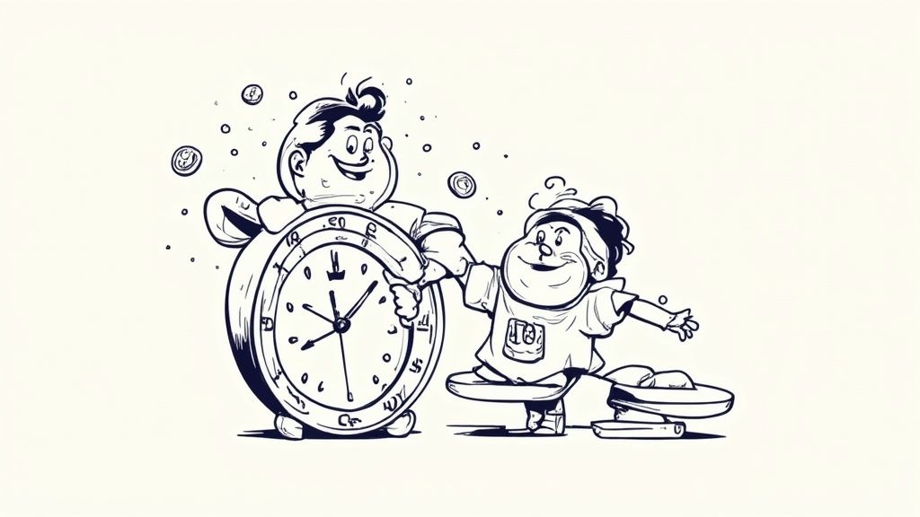 Graphique montrant une courbe de croissance de rentabilité.