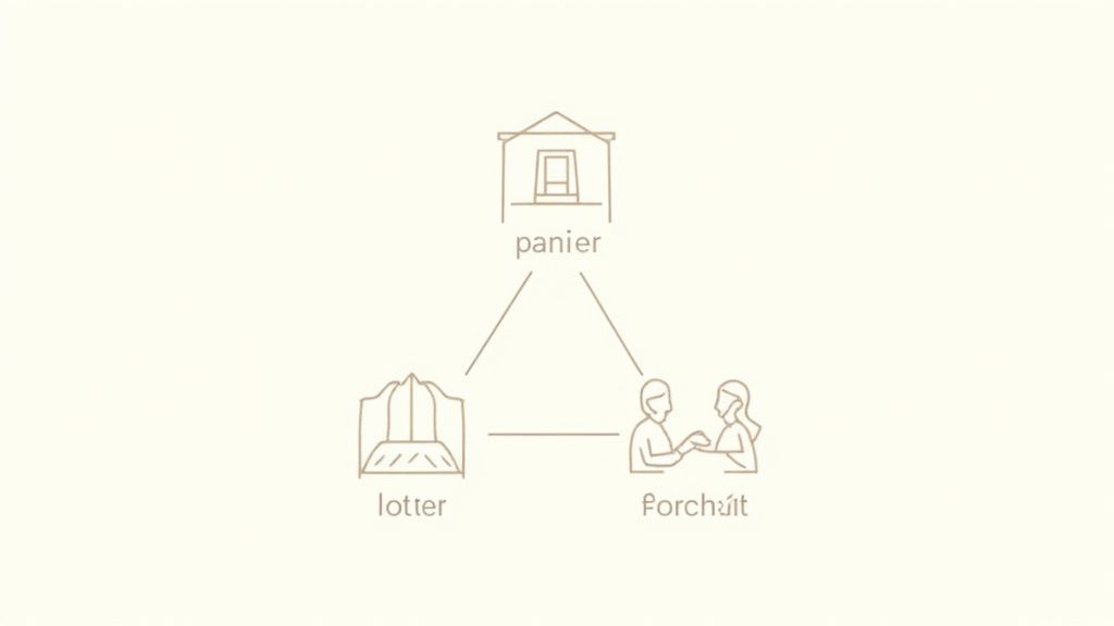 Employée souriante utilisant une tablette pour pointer