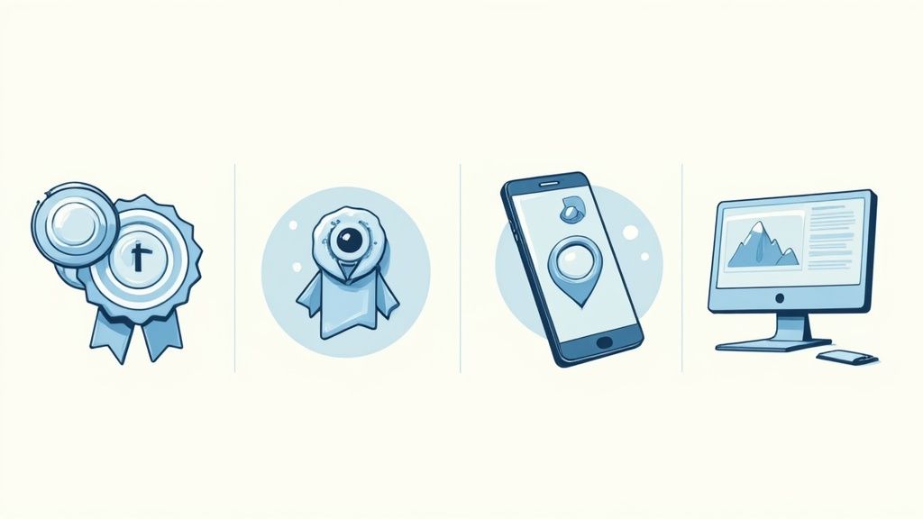 Un manager vérifie les pointages sur une tablette dans un restaurant moderne