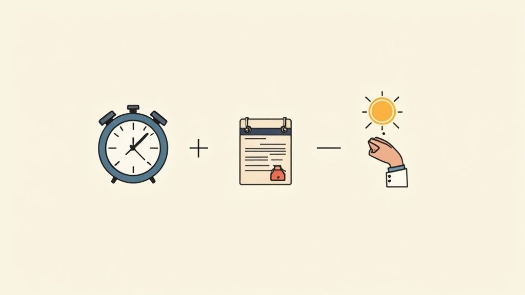 Person working on payroll with a calculator and documents