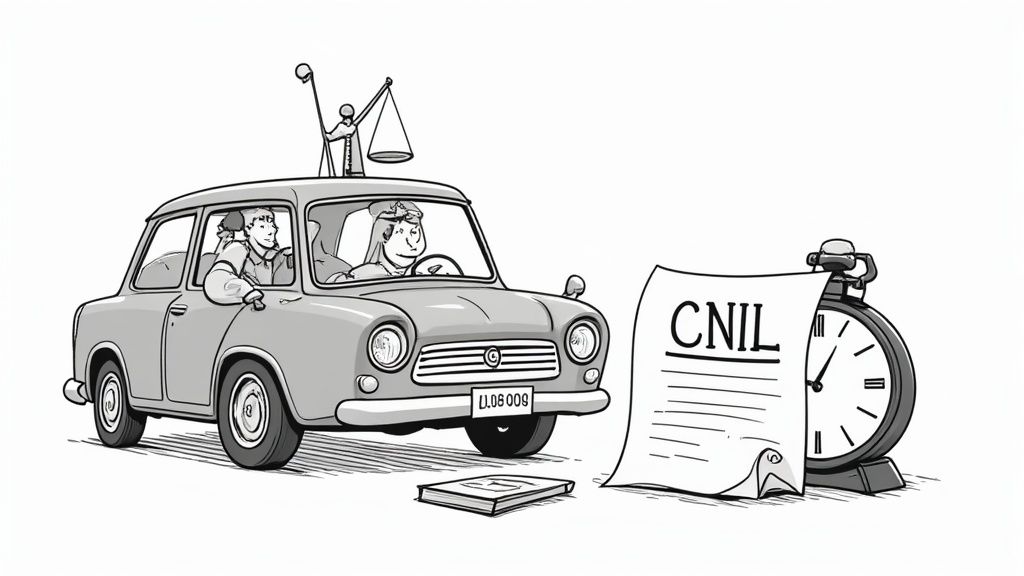 Une personne examine des documents légaux sur un bureau bien rangé