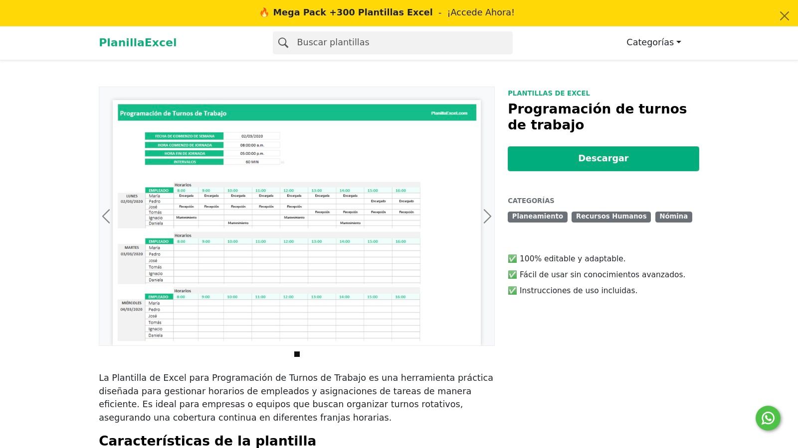 9. PlanillaExcel.com: Soluciones específicas para operaciones continuas