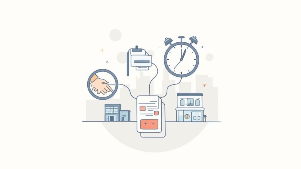 Une femme manager utilisant une tablette pour la gestion du personnel dans un restaurant