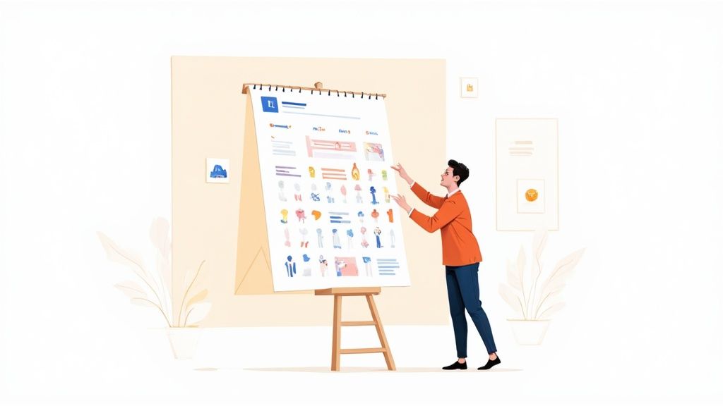 Profesional organizando calendario de vacaciones y días laborables en tablero de planificación