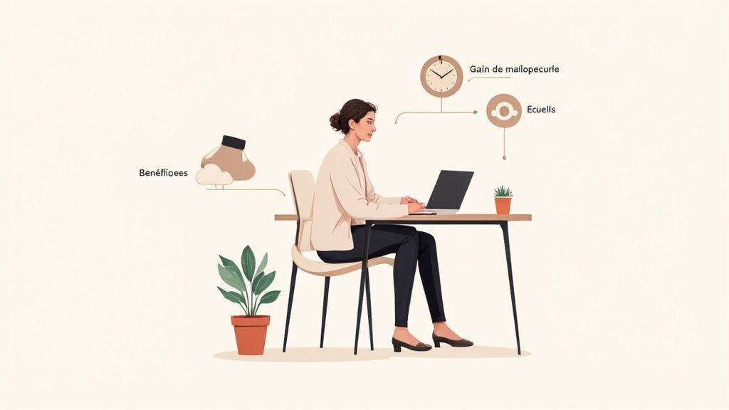 Collaborateur en télétravail