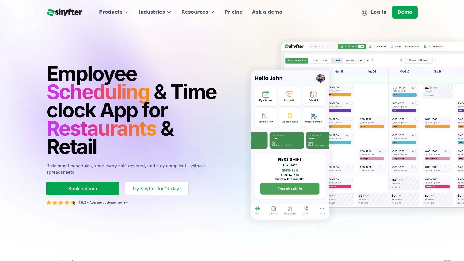 Planning du personnel avec l'outil digital Shyfter