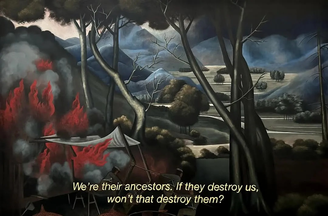 A painting by Sirawit Chatu from 2024, exhibited at TARS Unlimited in Bangkok