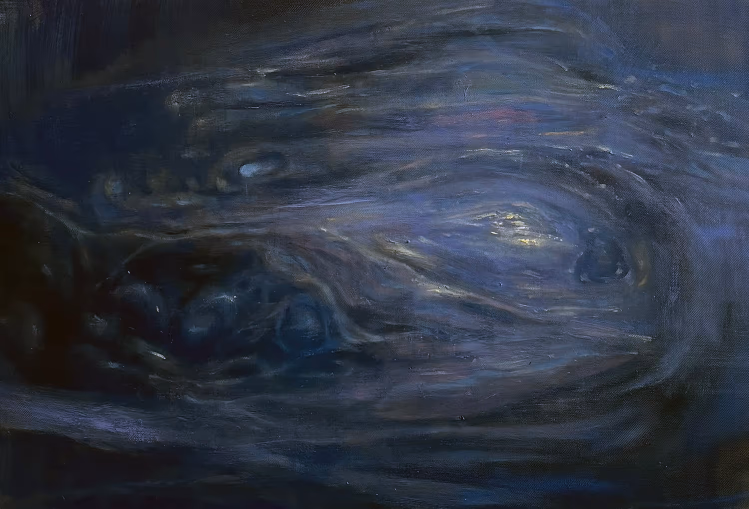 A visual from Static,null and dumb, a painting executed by Thai artist Warot Jarusirikul