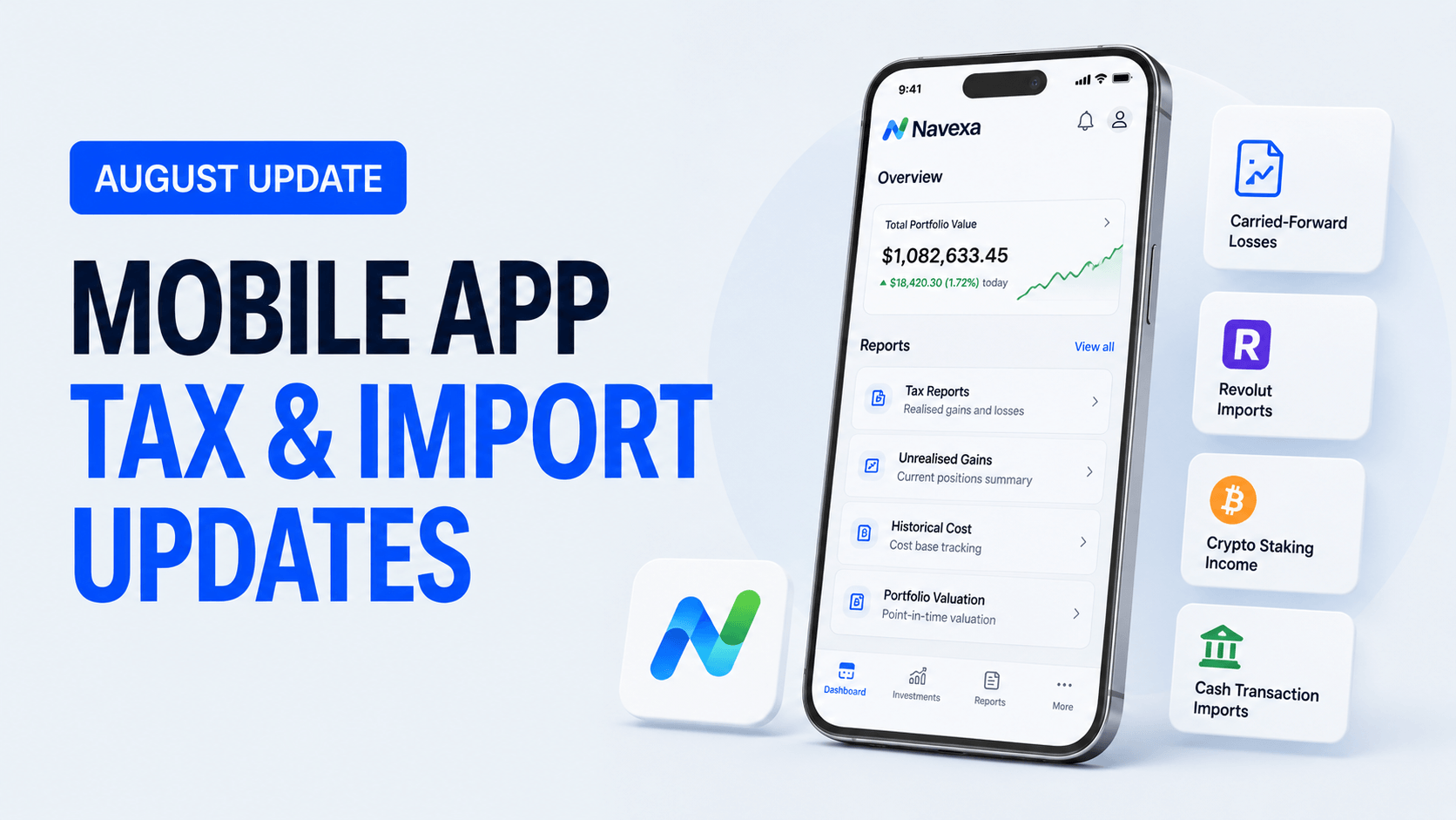 Navexa August Update: New Mobile App, Tax Reporting And Smarter Imports