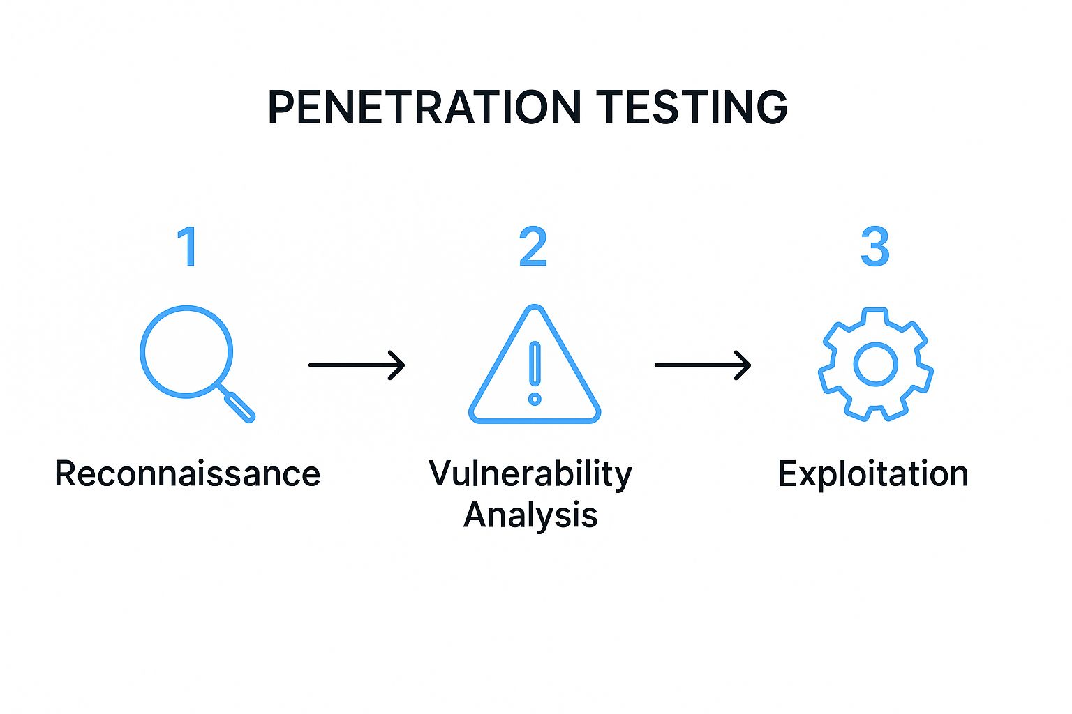 Infographic about how to perform penetration testing