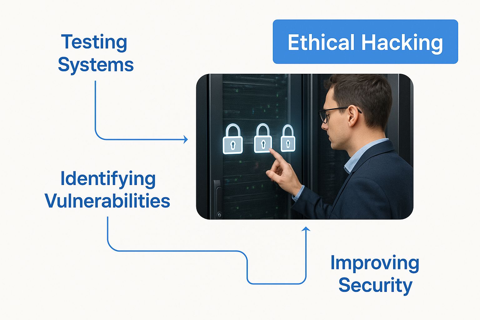 Infographic about what is ethical hacking