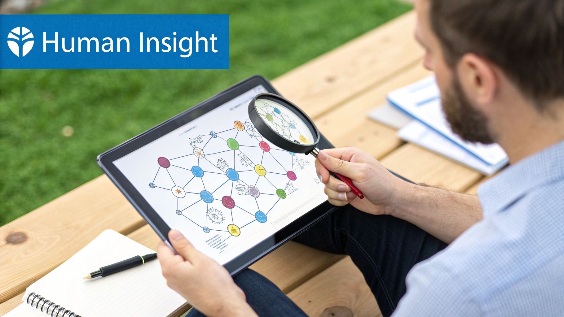 An MSP professional reviewing a budget with a client, showing positive ROI on a security investment.