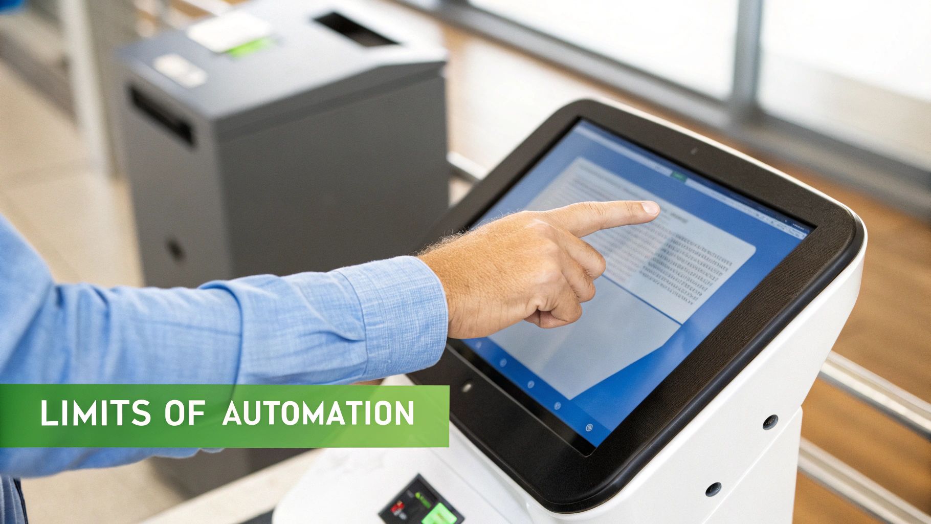 An image showing a magnifying glass over digital code, representing the limitations and focused analysis of automated security tools.