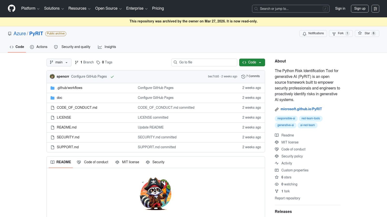 Microsoft PyRIT (Python Risk Identification Toolkit)