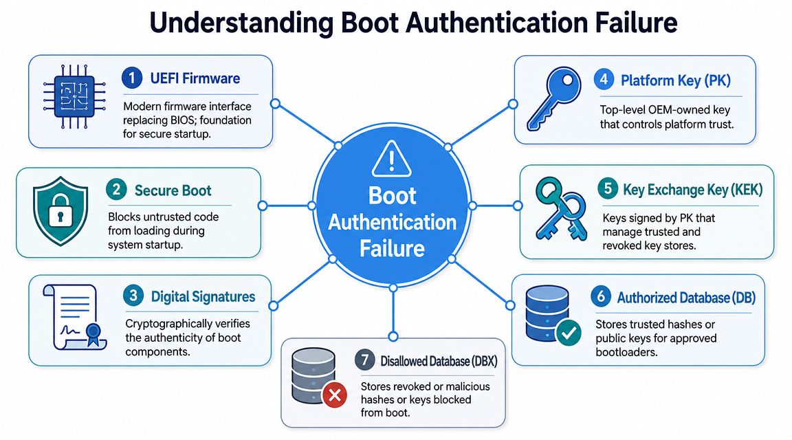 Understanding Why Boot Authentication Fails