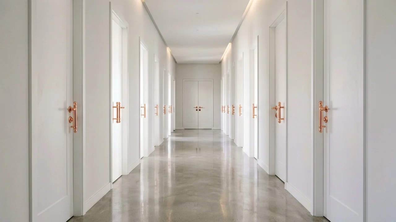 couloir-portes-rosaces-modernes