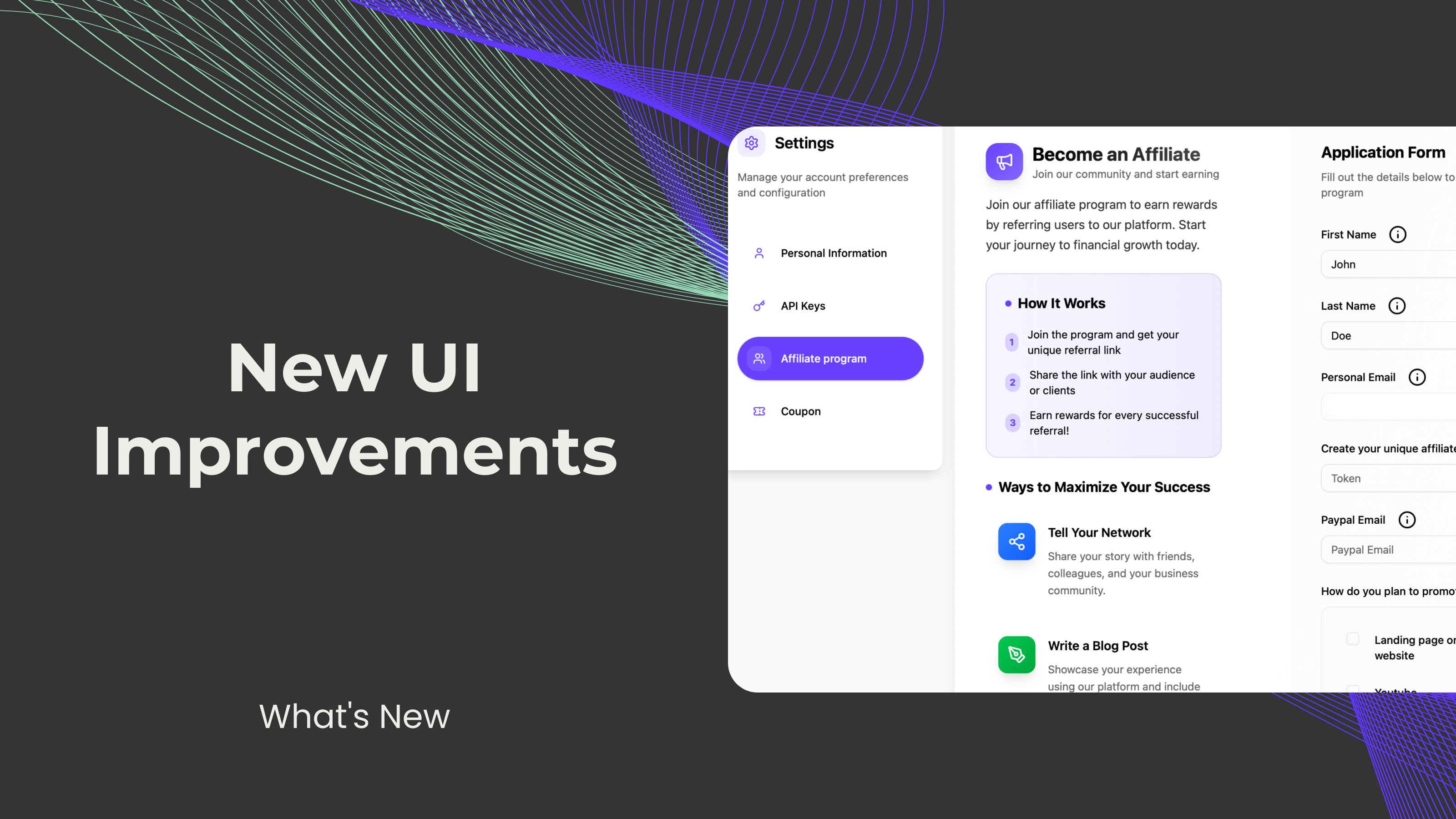 New UI Improvements