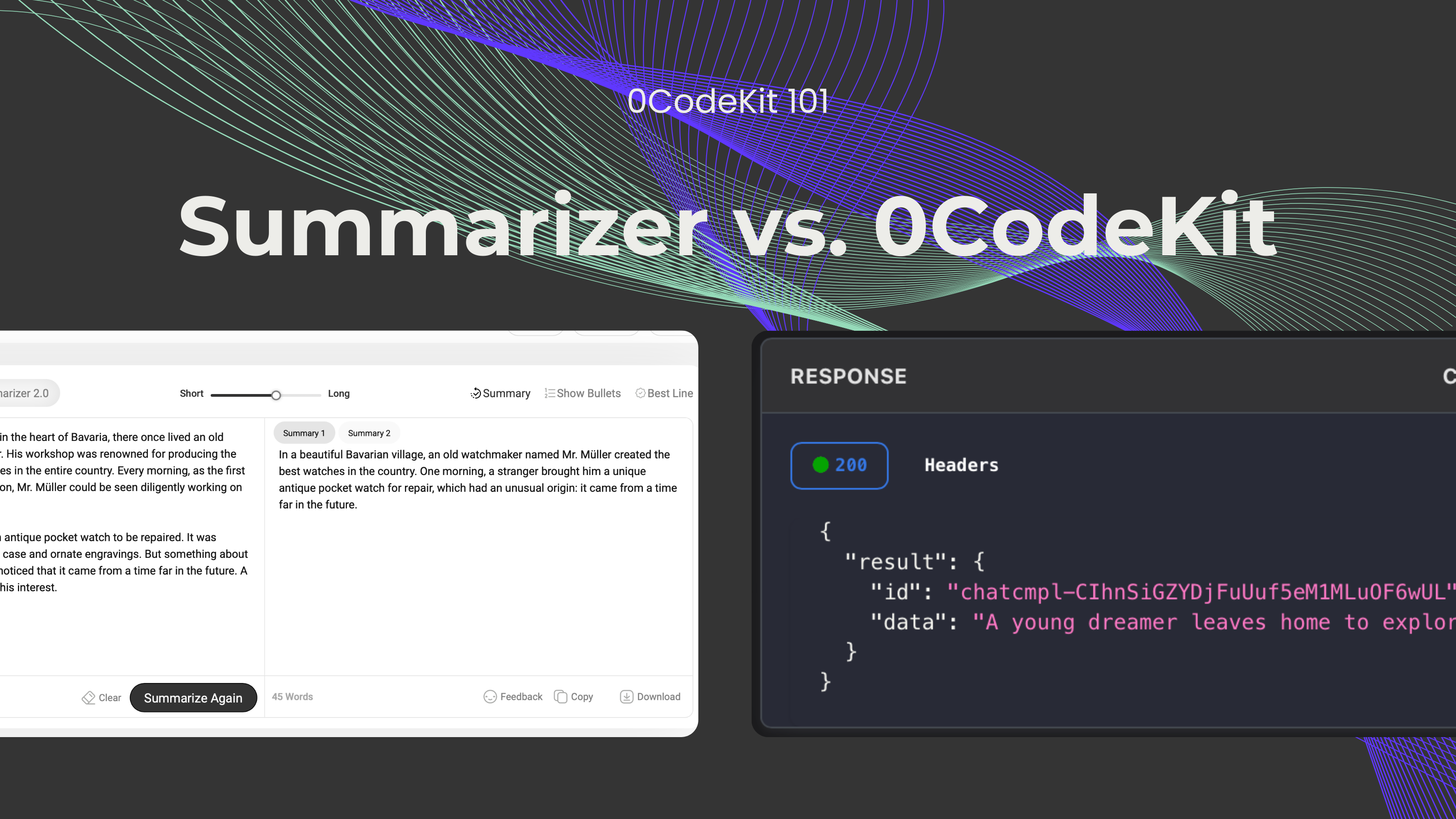 Summarizer.org vs. 0CodeKit