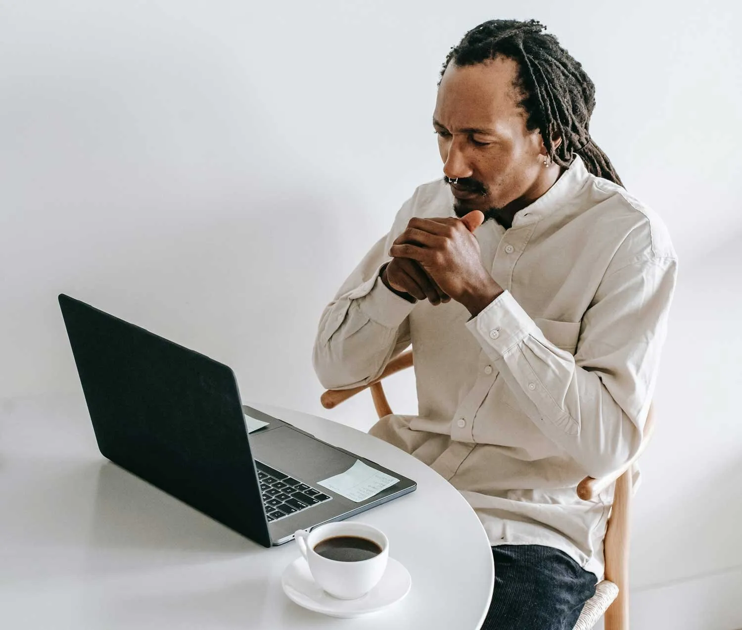 Man working on a computer