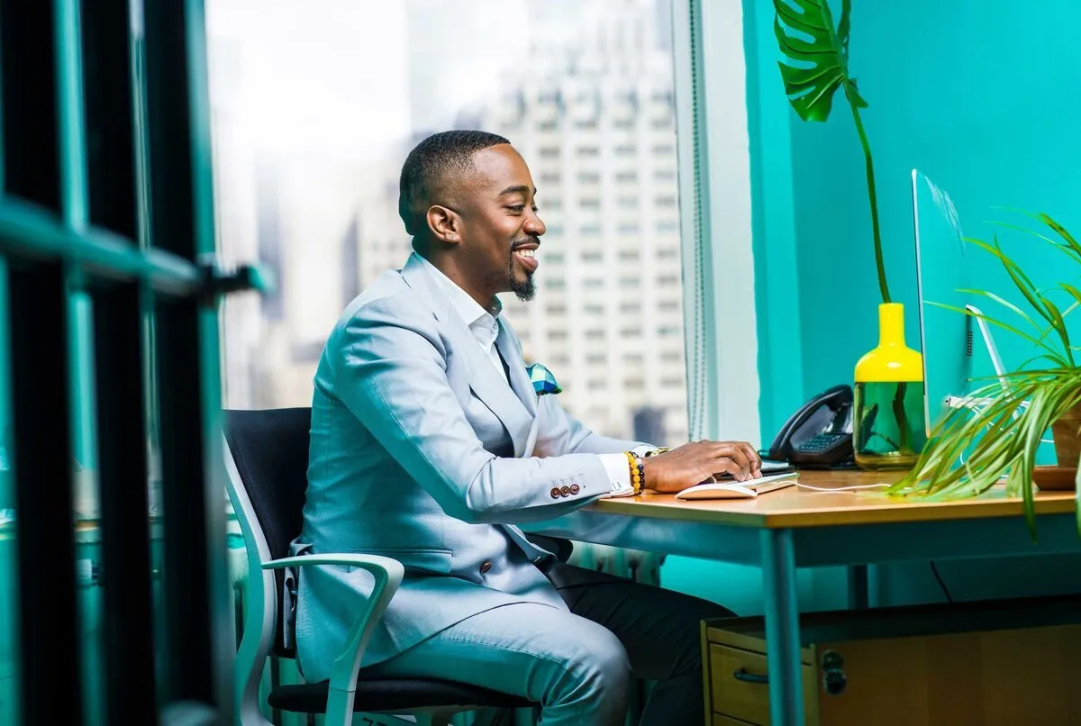 A man in his office