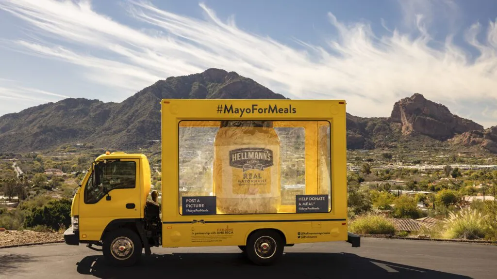 hellmans glass box truck marketing campaign