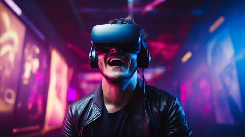 playing a VR game