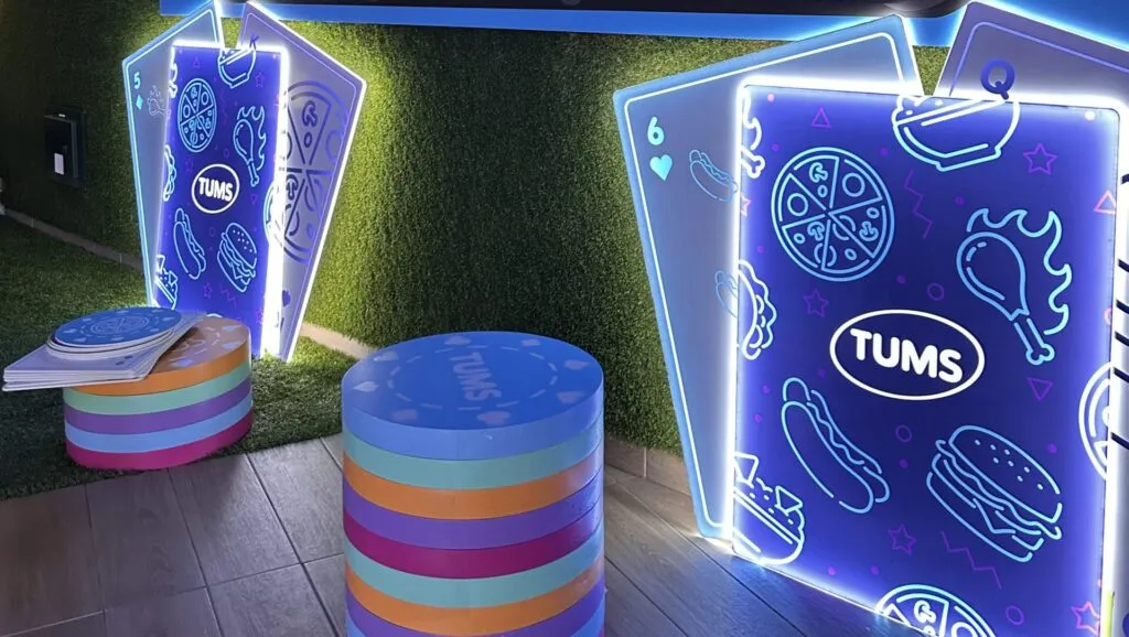 custom apparel and props for tums event