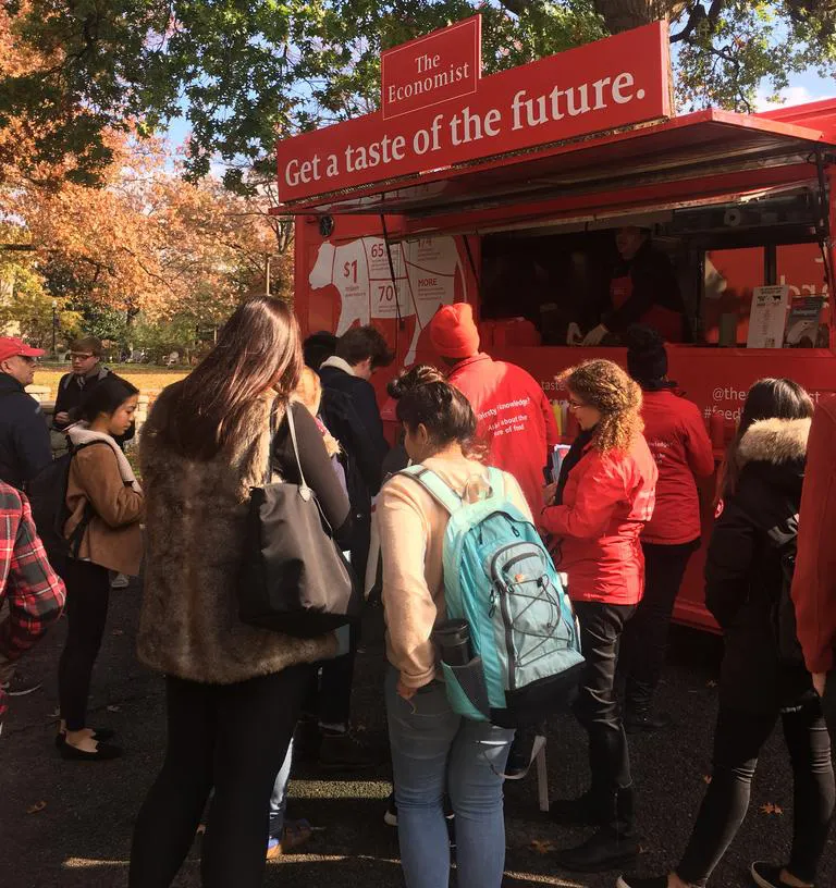 Accelerate The Economist’s “Feeding the Future” and “Grounds for Change” initiatives with a branded food truck designed to turn heads, change minds, and grow subscribers.