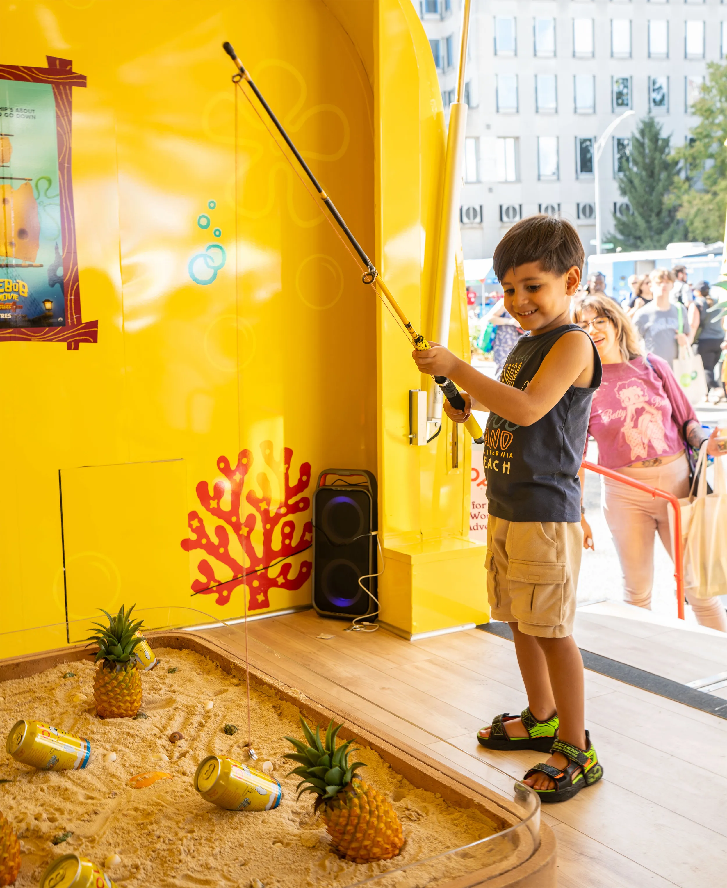 Build a mobile shop that incentivizes OLIPOP purchase while promoting the brand's official partnership with the SpongeBob: The Search for Squarepants film.