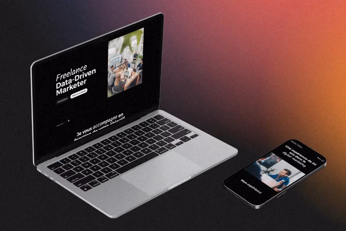 Mock up site Internet de Michel D'Urso