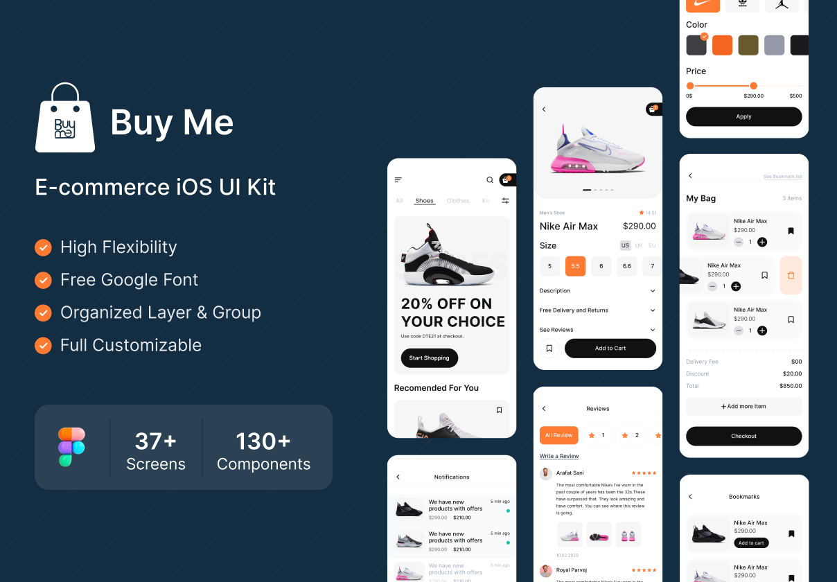 A mockup of a project