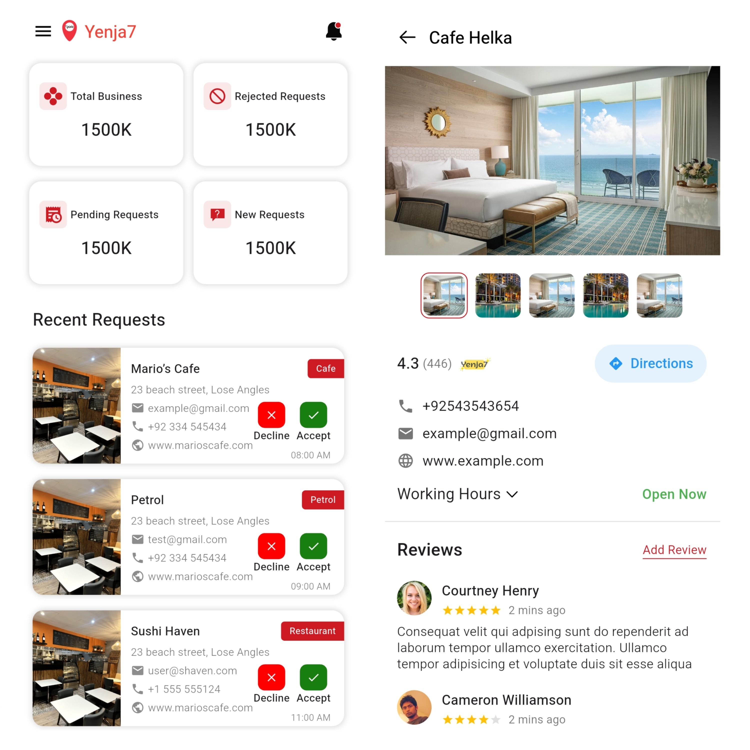 A mockup of a project