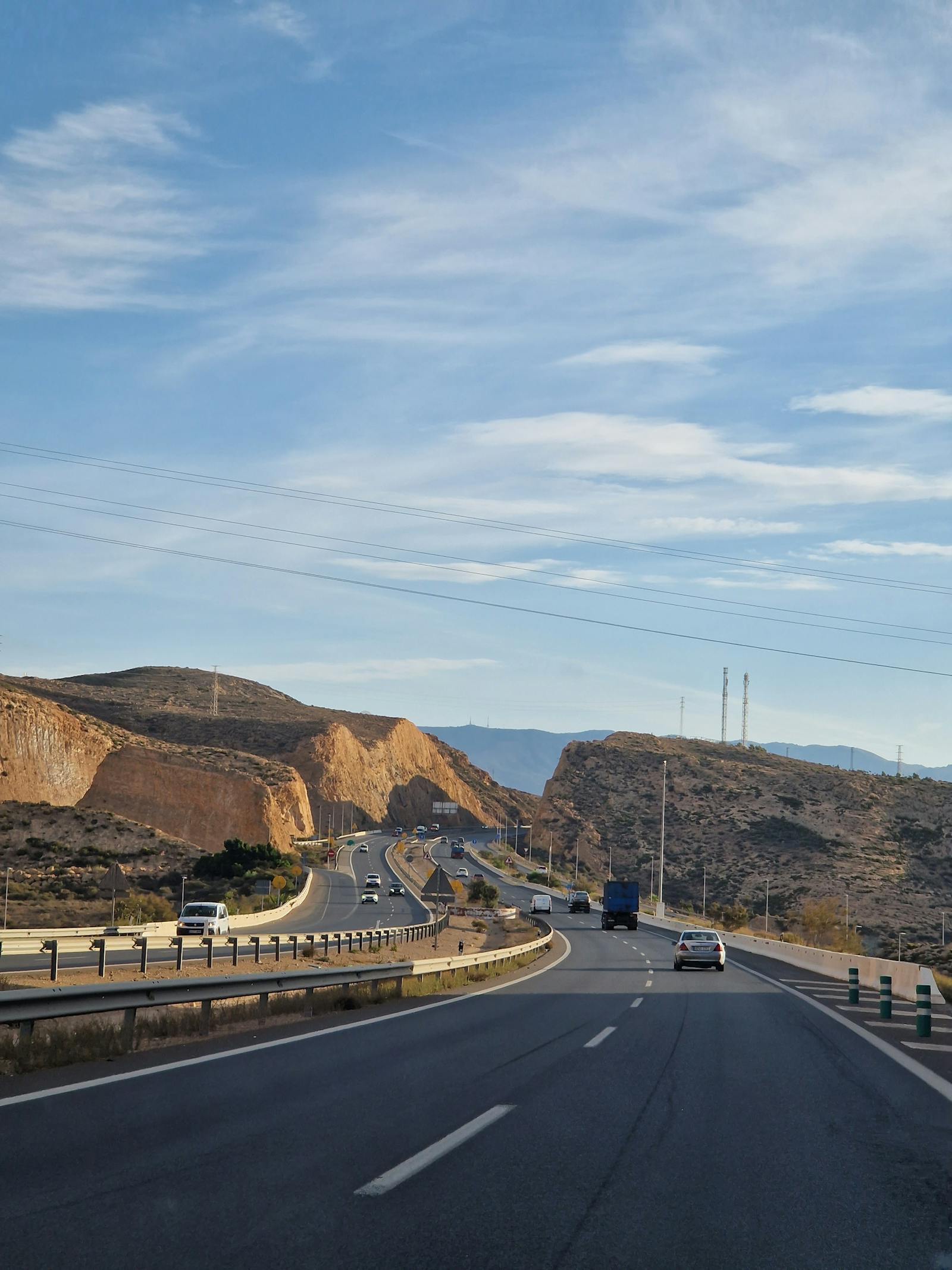 Spanish motorway through Almeria mountains - complete driving in Spain guide
