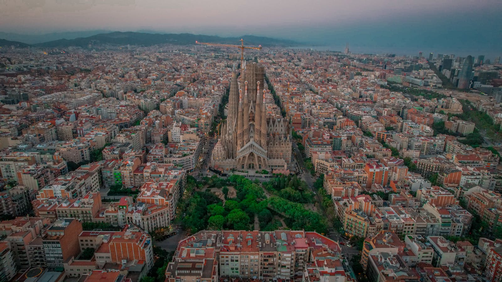 Sagrada Familia Barcelona aerial - car rental Spain for Americans