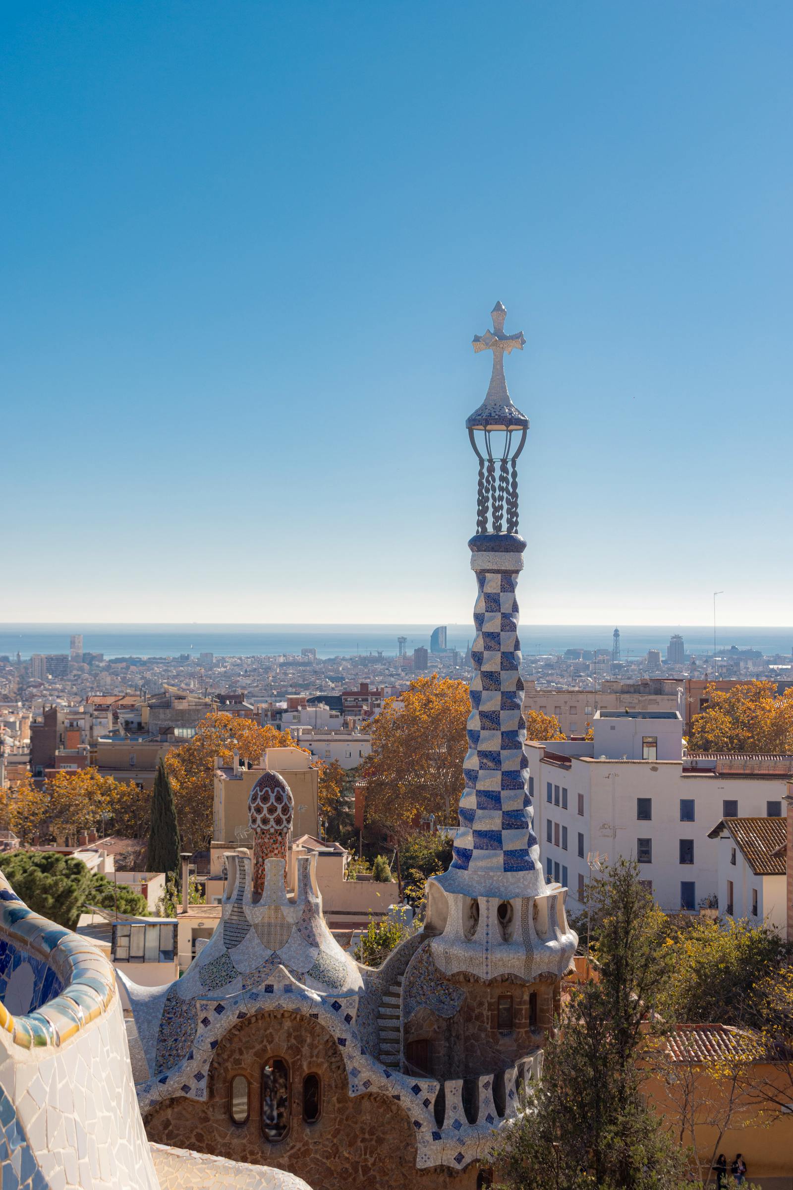 Barcelona Park Guell with city view - automatic vs manual car rental Spain
