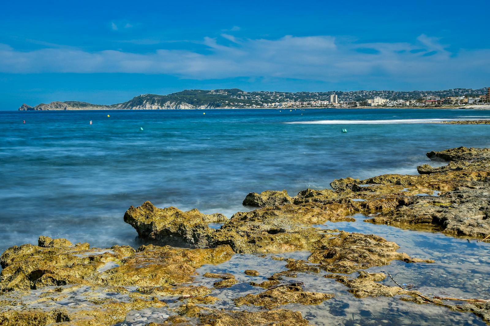 Javea Xabia rocky coastline view - rent a car Javea