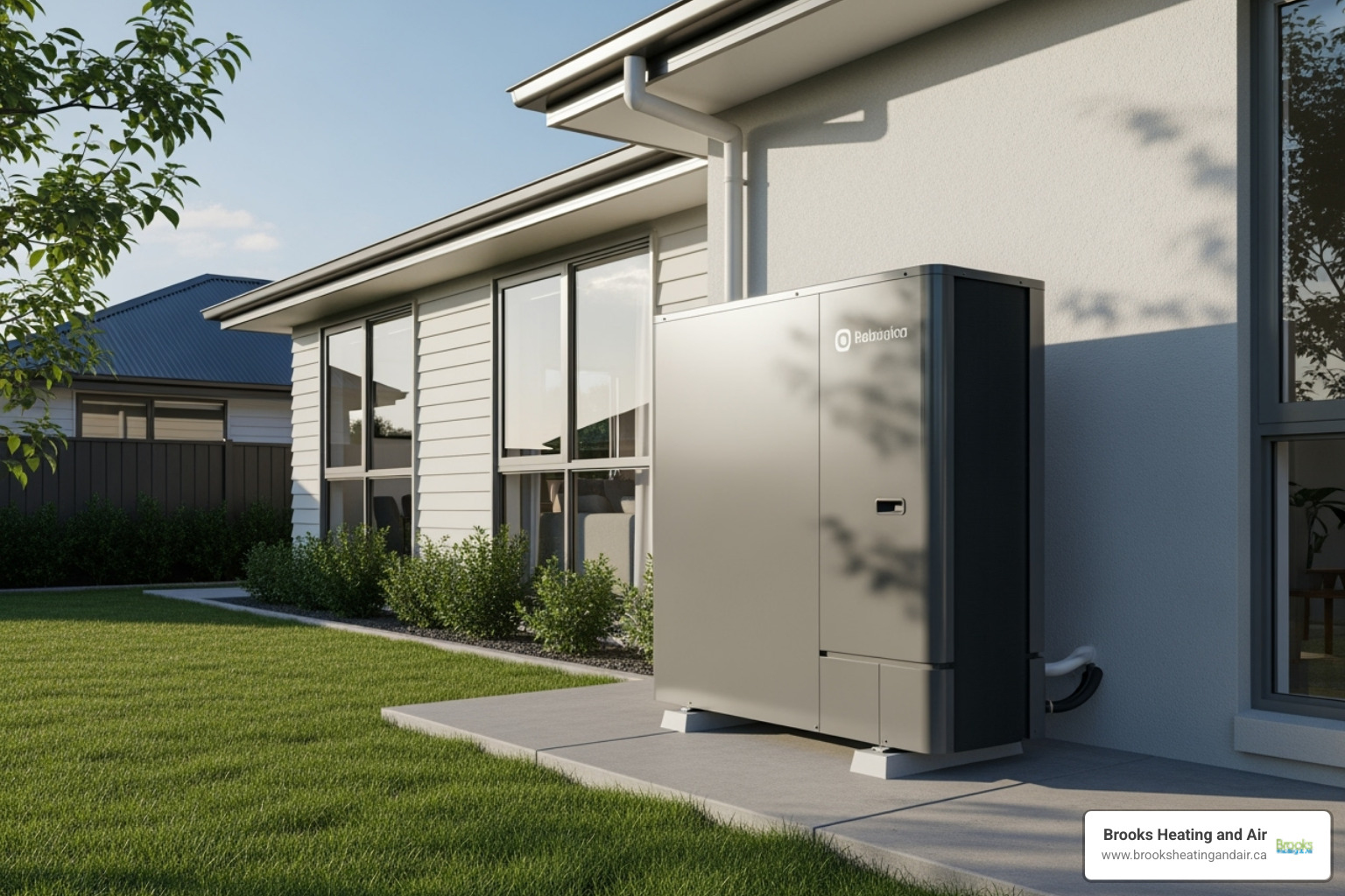 modern high-efficiency heat pump unit - Brampton HVAC company