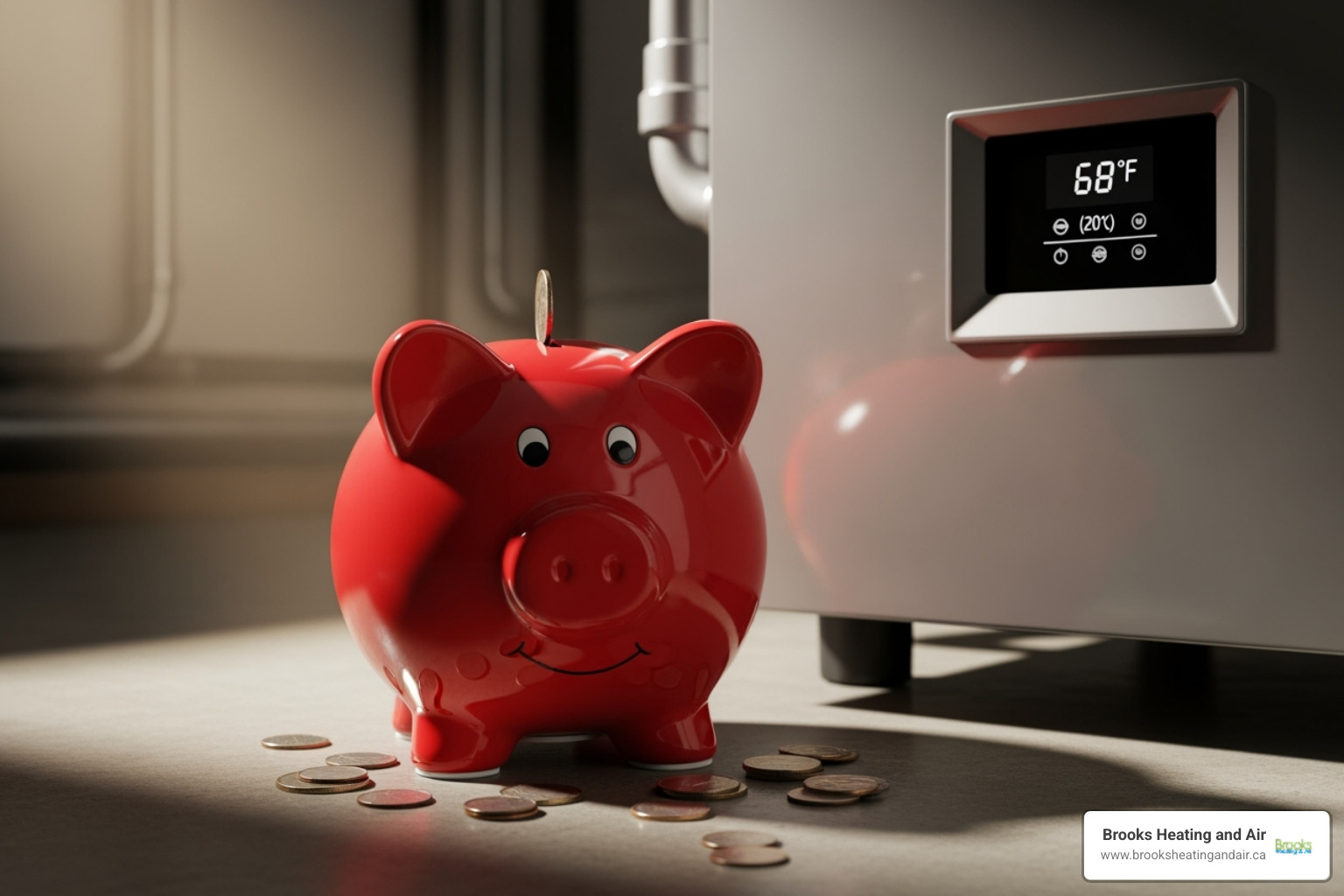 piggy bank and furnace - furnace installation milton