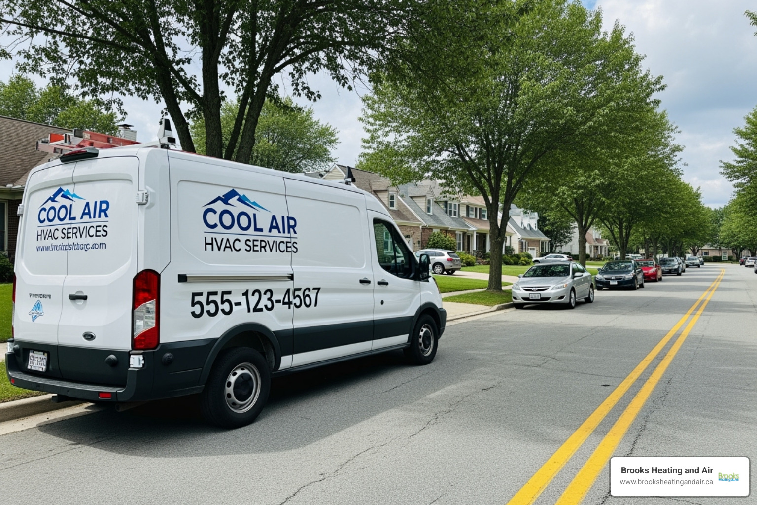 company van with phone number - Milton HVAC company