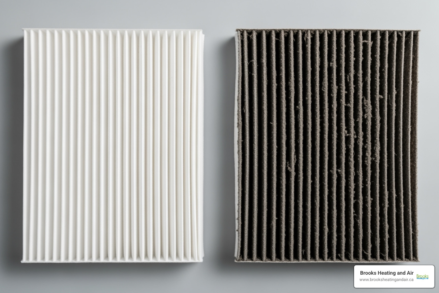 Clean vs dirty AC filter - emergency ac repair halton hills