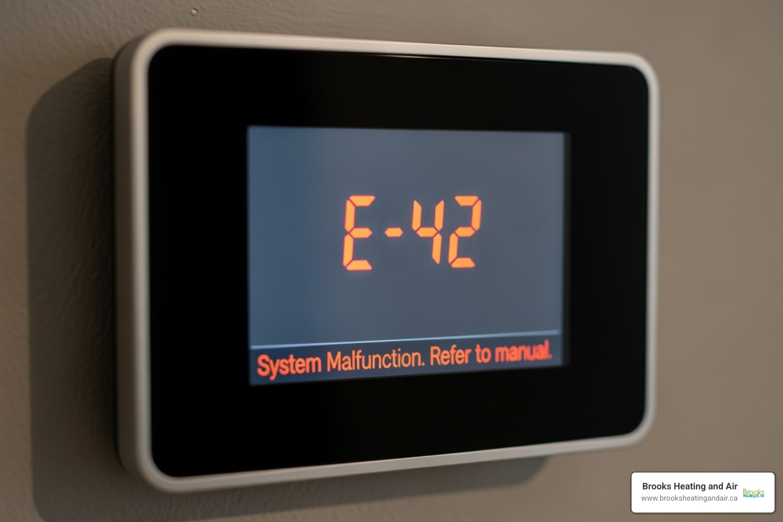 a thermostat displaying an error or a homeowner listening to a noisy furnace - heating repair acton on