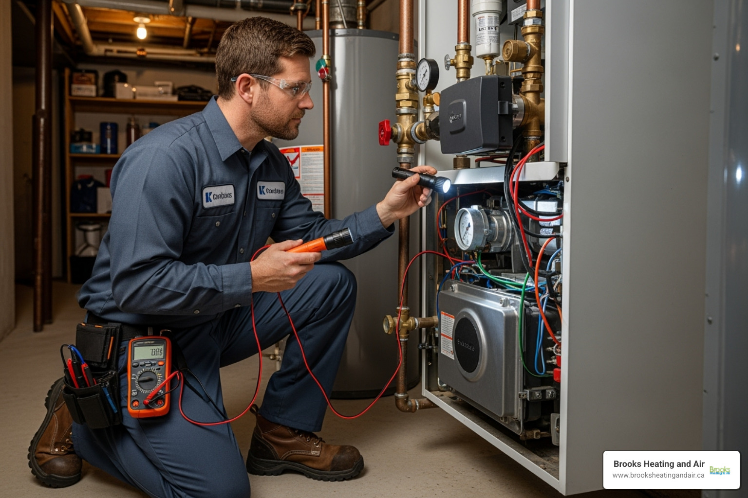 technician performing a boiler inspection - Boiler repair Milton ON technician performing a boiler inspection - Boiler repair Milton ON