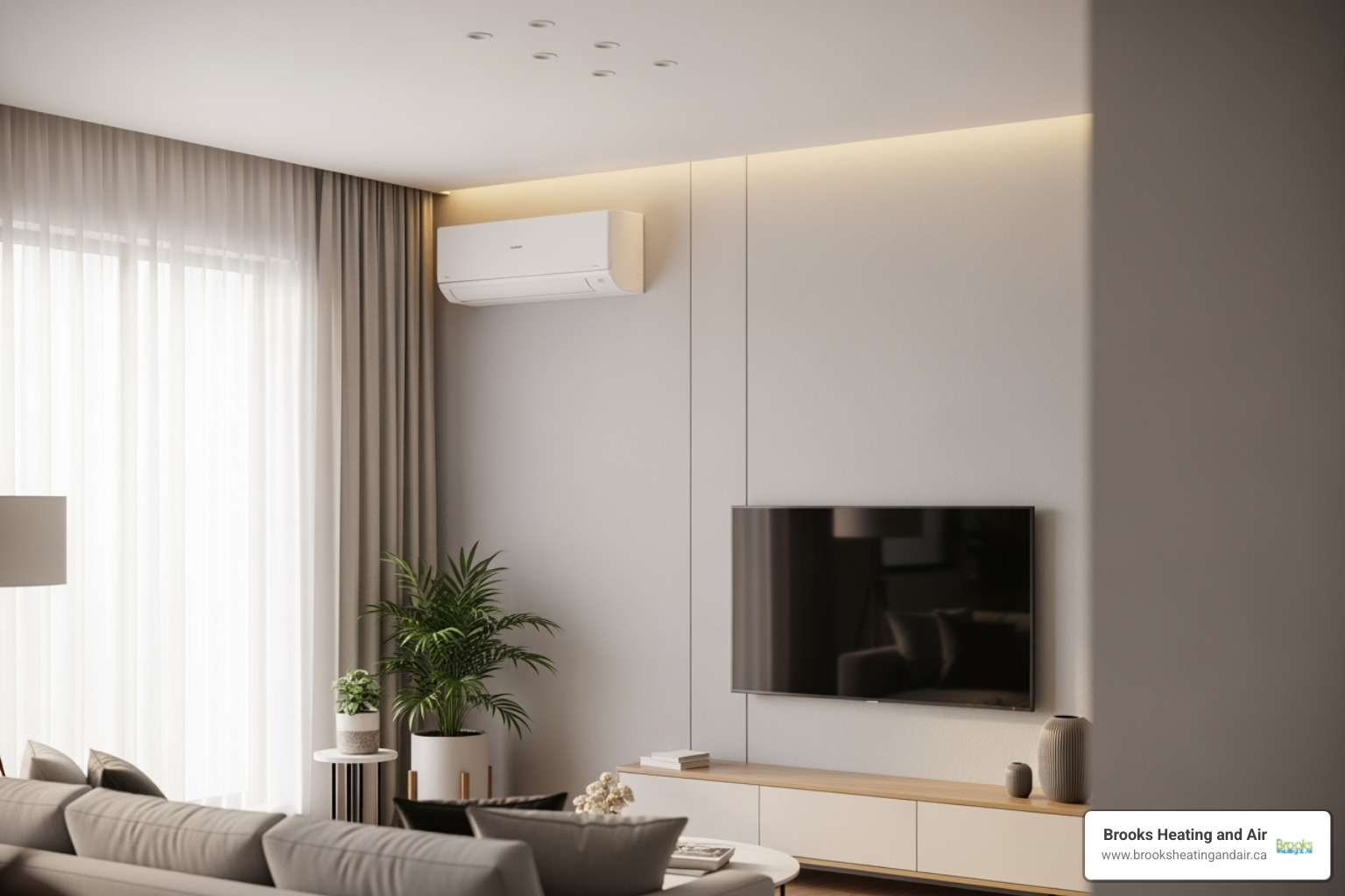 Ductless mini-split unit mounted on an interior wall - Heat pump installation estimate Ductless mini-split unit mounted on an interior wall - Heat pump installation estimate