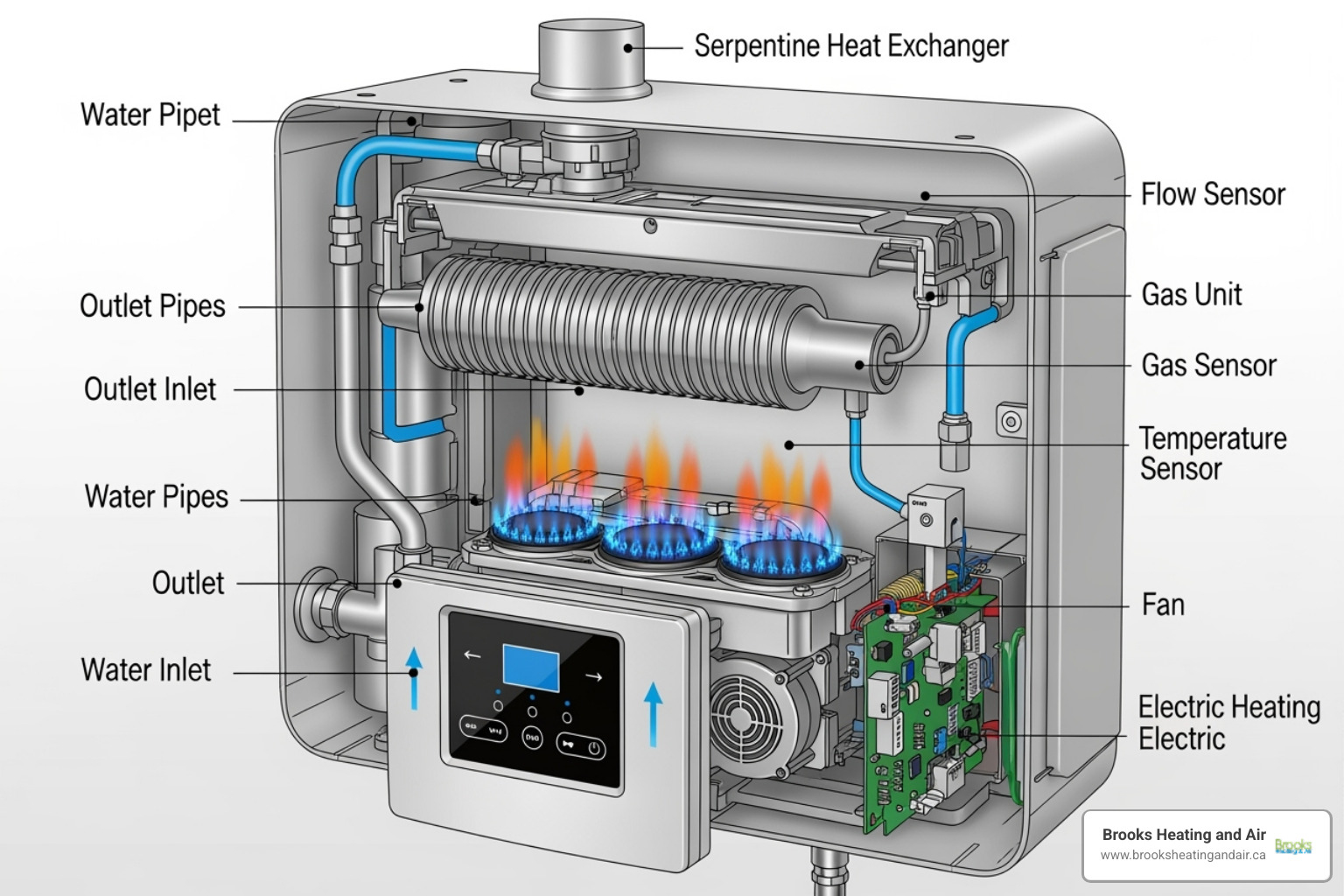 cutaway diagram of a tankless water heater - Tankless water heater solutions