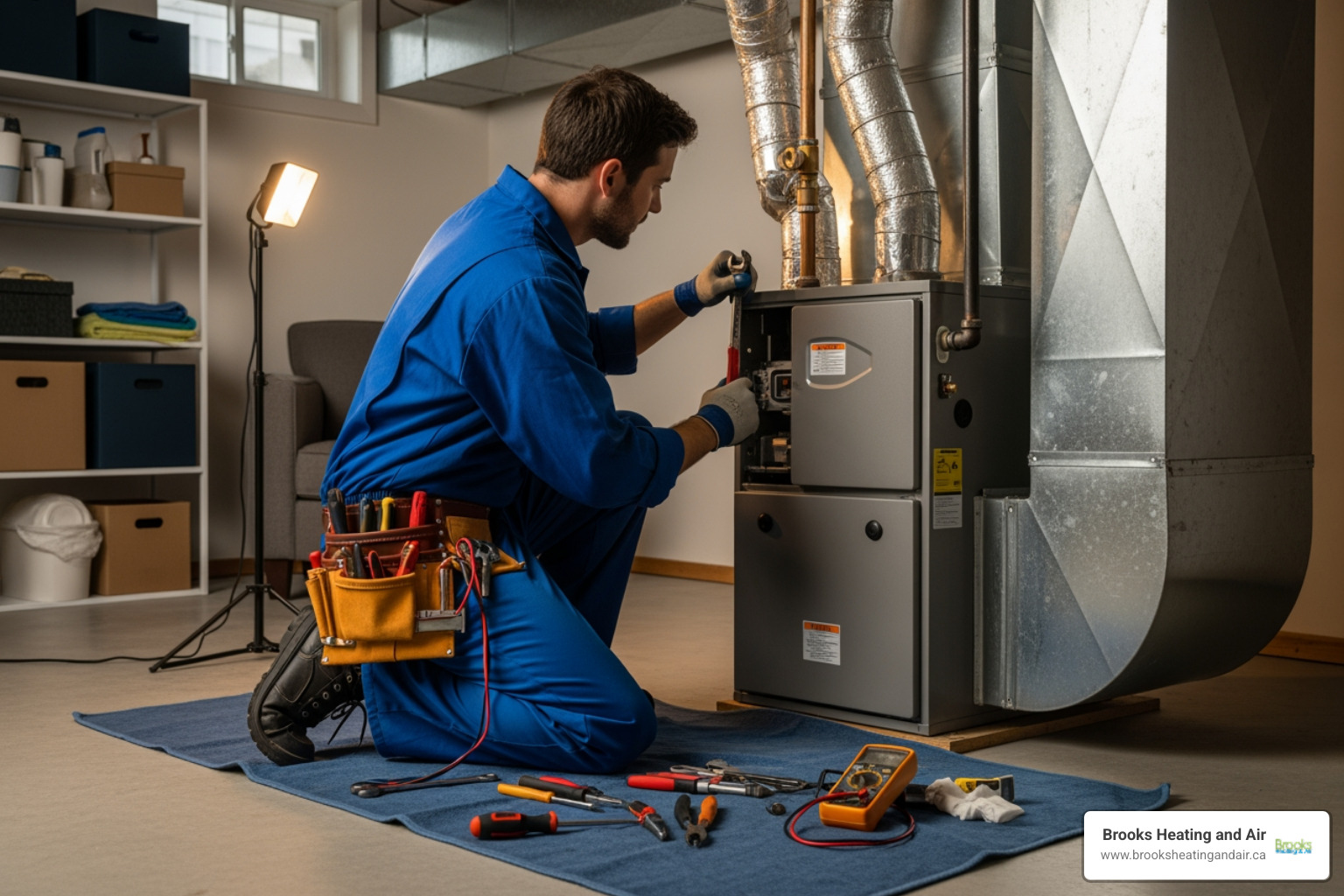 infographic showing common heating system warning signs including unusual noises, weak airflow, rising energy bills, uneven heating, frequent cycling, strange odors, and yellow pilot light, with icons representing each issue and a thermometer showing Georgetown's cold winter temperatures - residential heating repair in georgetown, on infographic showing common heating system warning signs including unusual noises, weak airflow, rising energy bills, uneven heating, frequent cycling, strange odors, and yellow pilot light, with icons representing each issue and a thermometer showing Georgetown's cold winter temperatures - residential heating repair in georgetown, on