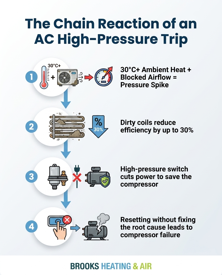 The Chain Reaction of an AC High-Pressure Trip